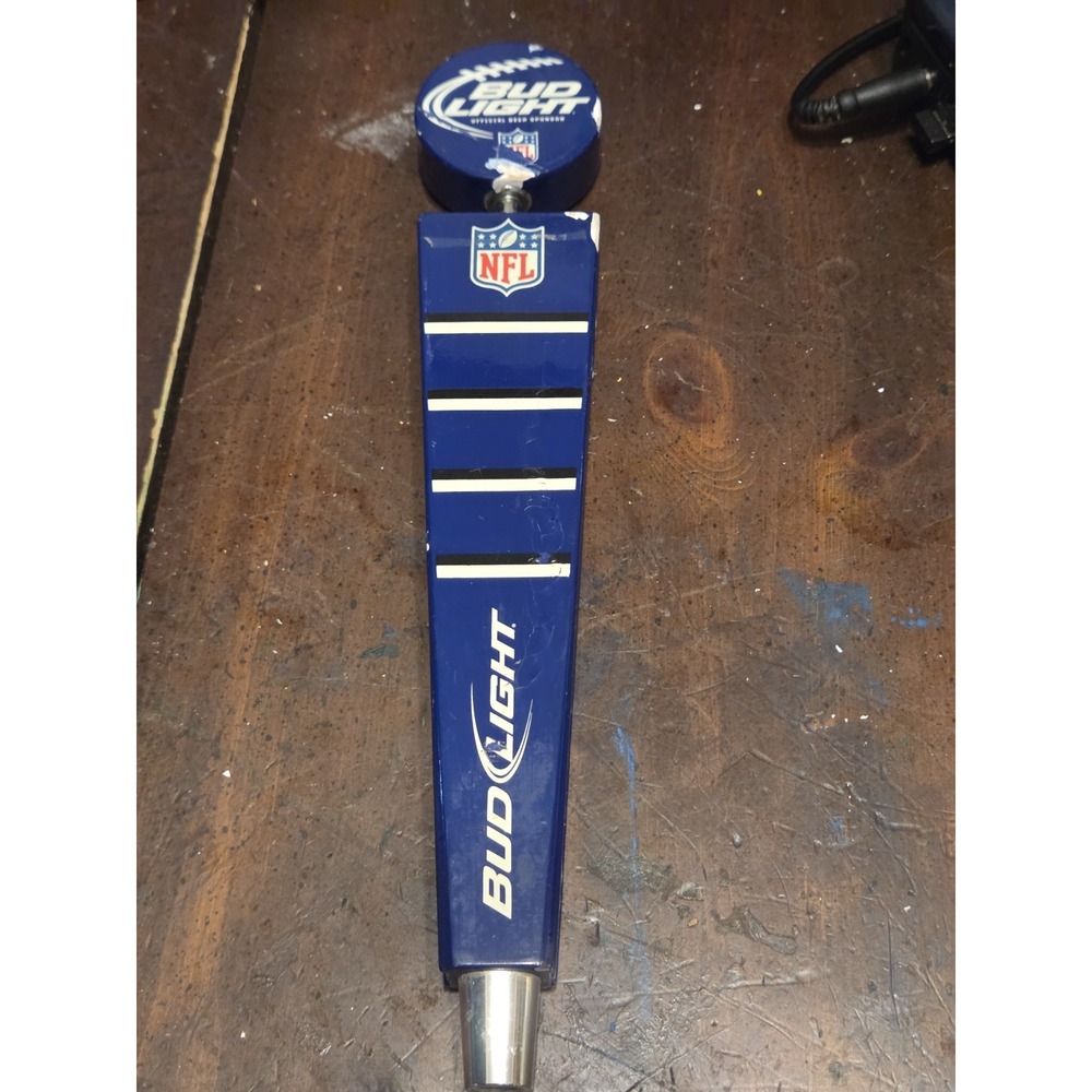 BUD LIGHT - NFL - Football - Tall 13" - Beer Tap Handle - Rare Grid Iron